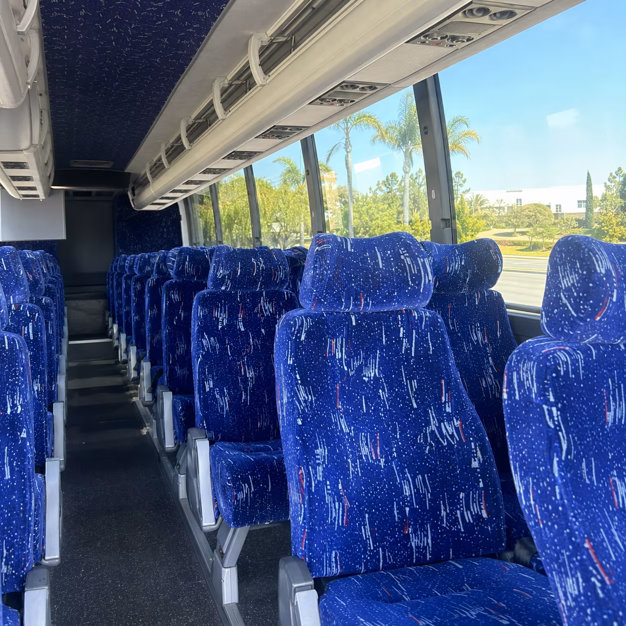 alpharetta charter bus rental interior