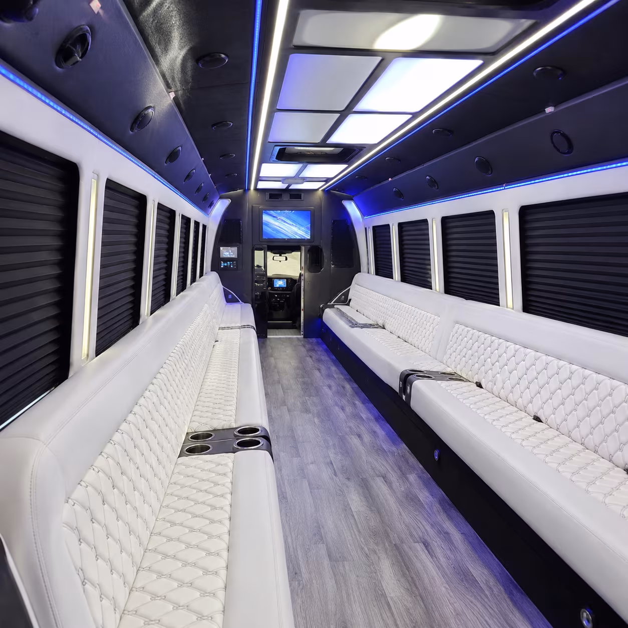 alpharetta party bus rental interior
